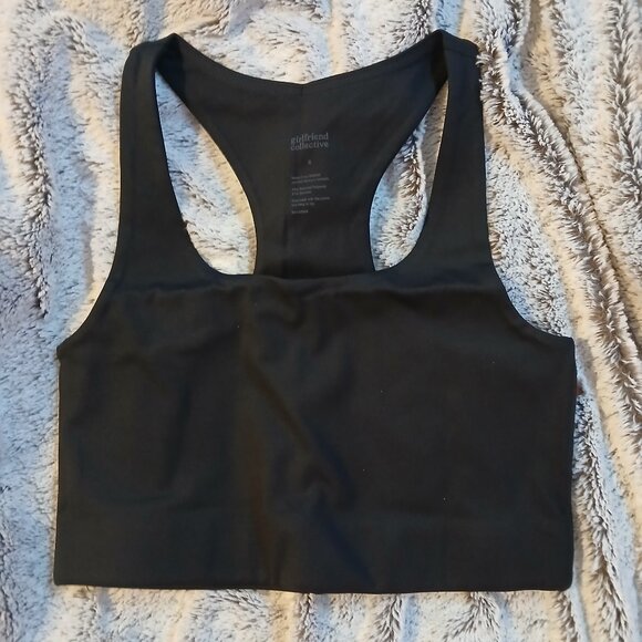Girlfriend Collective Women's Black Razorback  Sports Bra SZ S NWT - Picture 1 of 5